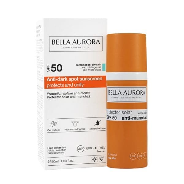 Bella Aurora Gel Sunscreen Anti-dark Spot SPF 50 + Mixed skin